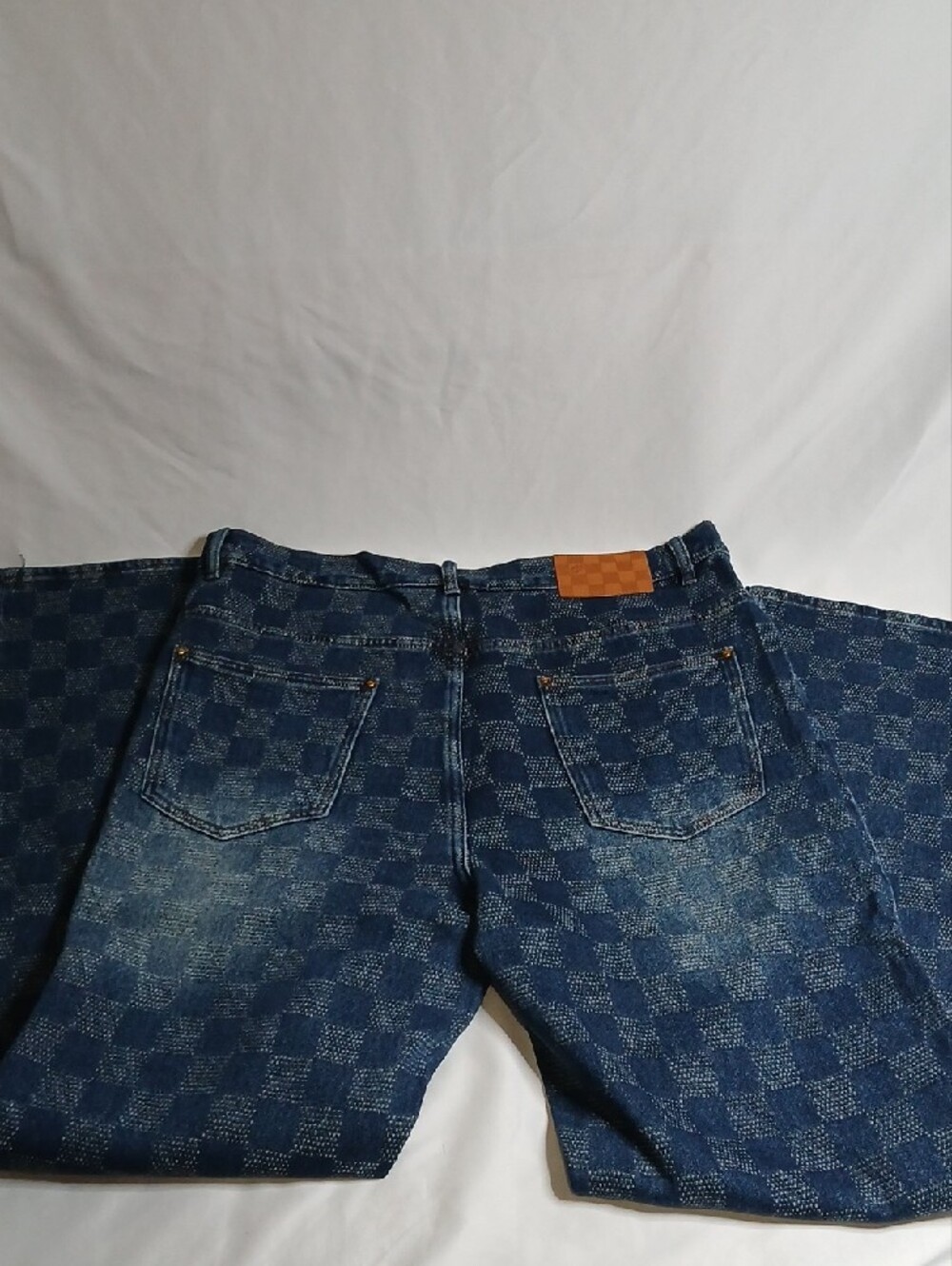 Louis Vuitton Damier Denim Skate Pants Checkered Jacquard Weave - Picture 4 of 8